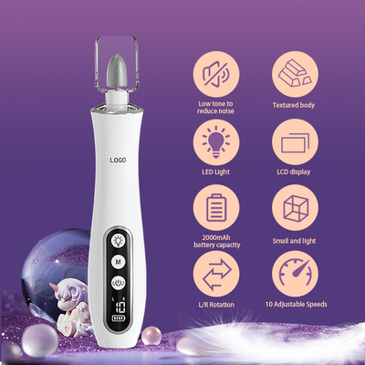 Manicure Pedicure Set USB Charging LED Display 10 Level Speed Low Noise Electric Nail Drill
