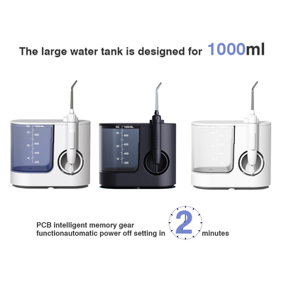 Electric Leakproof Countertop Oral Irrigator , OEM Water Spray Teeth Cleaner