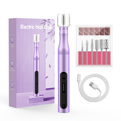 Rechargeable 5 Modes Electric Manicure 6 Drill Bits Portable Pedicure Low Noise Electric Nail Drill