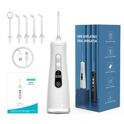 2 Working Modes USB Rechargeable Cordless Electric Water Flosser IPX7 Waterproof Portable Dental Flosser