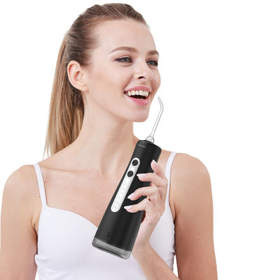 Cordless Oral Water Flosser AOW07 with 4 Nozzles 1600 Pulsations/Min White Design Built in Timer