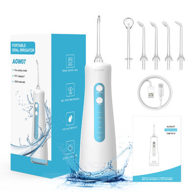 4 Nozzle Cordless White Oral Water Flosser With 300ML Water Tank