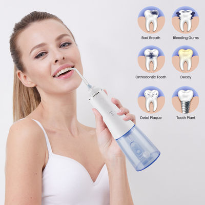 USB Rechargeable Dental Flosser , 1400-1800 Times/Min Wireless Oral Irrigator